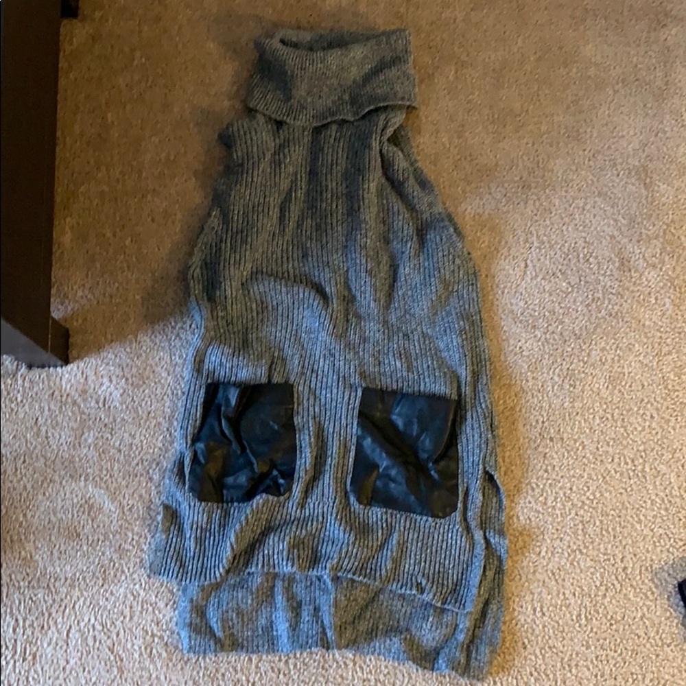 Cowl neck sleeveless sweater dress
